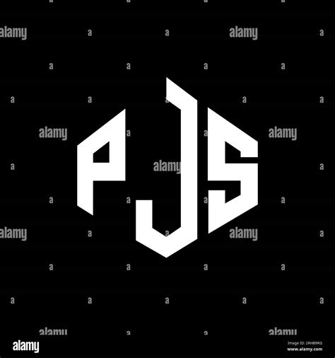 Pjs Letter Logo Design With Polygon Shape Pjs Polygon And Cube Shape