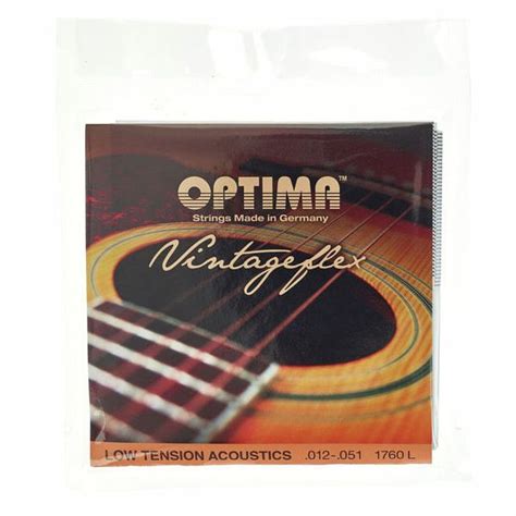 Optima 1760 L Vintage Flex 012 Acoustic Guitar Strings SoundsMag