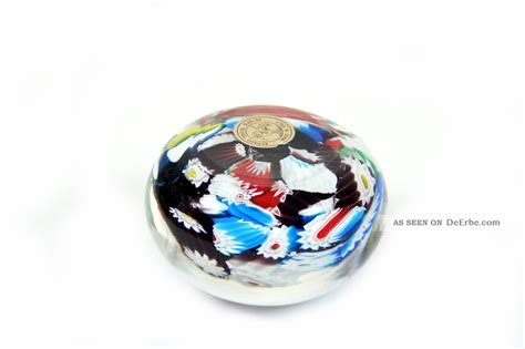 Edler Briefbeschwerer Murano Glas Bunte Millefiori Canes Paperweight G