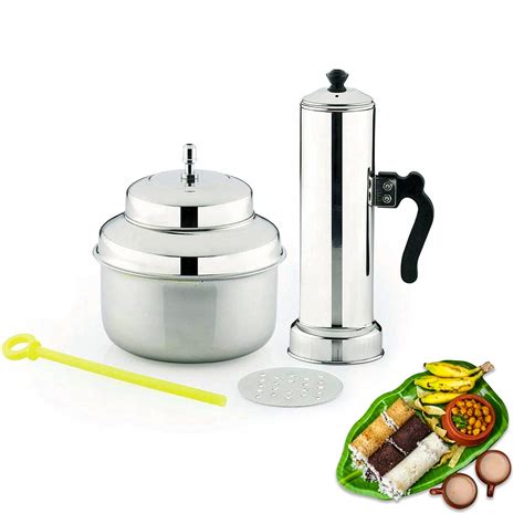 Buy Puttu Maker Stainless Steel Puttu Kudam Chirattaa Puttu Maker with ...