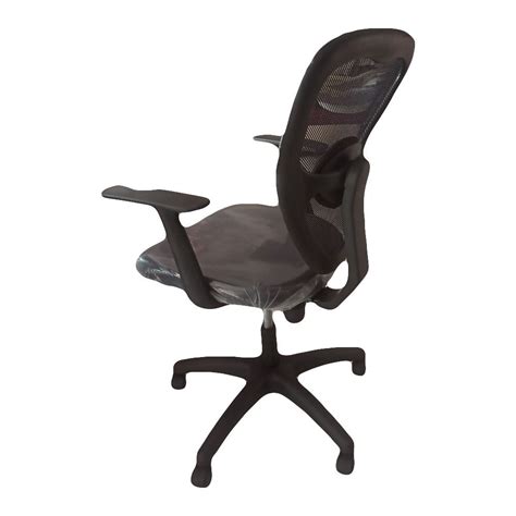 Leather Low Back Netted Revolving Chair Black At Rs In Tarikere