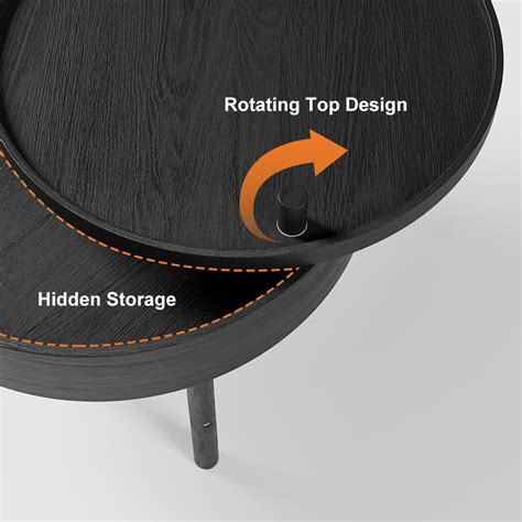 Free Shipping On Modern Round Wood Rotating Tray Coffee Table With