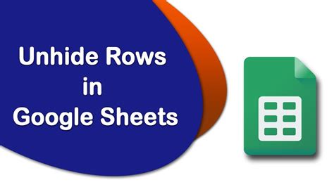 How To Unhide Rows In Google Sheets Easily Youtube