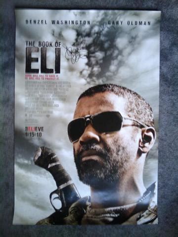 denzel book  eli original  poster signed  cast