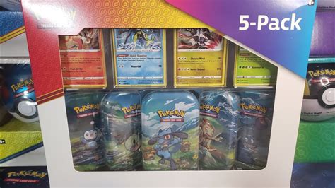 Opening Costco S New 5 Pack Bundle Of Mini Tins Sinnoh Stars YouTube