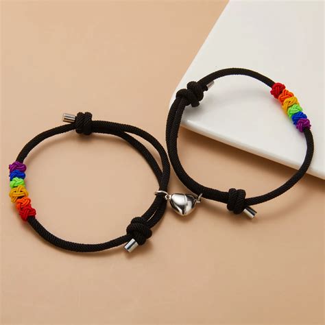 Pulseras Magn Ticas De Pareja Para Mujer Pulsera Emparejada Con Coraz N