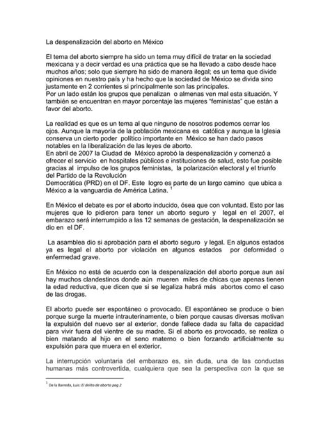 La despenalización del aborto en mexico david PDF