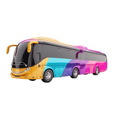 Three Colorful Coach Buses Bus Coach Automotive Png Transparent