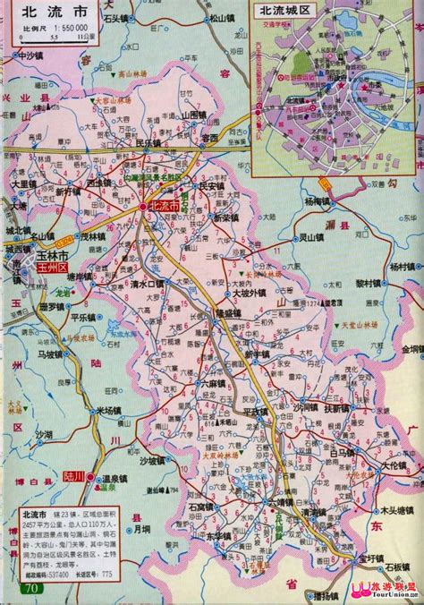 广西北流市乡镇地图 广西14个市 广西 大山谷图库