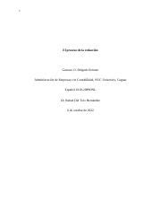 Español 2 1 El proceso de la redacción docx 1 El proceso de la