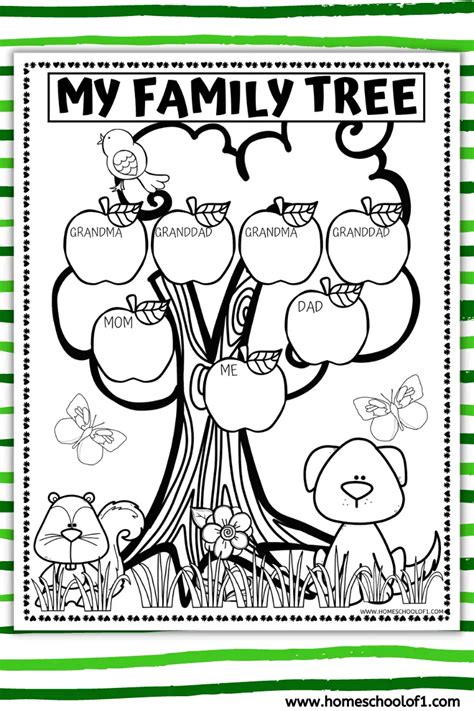 My Family Tree Coloring Page (free worksheet) - Homeschool of 1