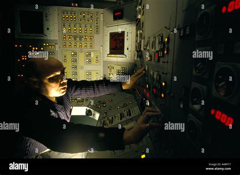 faslane naval base officer at control panel of trident nuclear armed ...