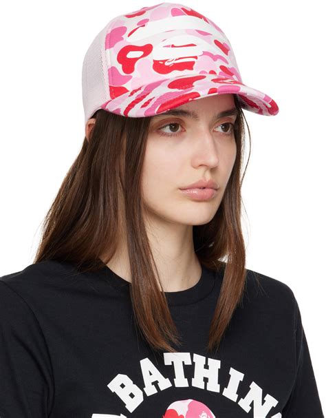 Bape Pink Abc Camo Ape Face Cap A Bathing Ape