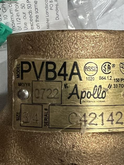 34 Apollo Conbraco Pvb Check Kit 34 Cdc4a 504 A2f Oem Rebuild