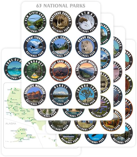 Amazon Collection X Stickers Set National Parks Usa