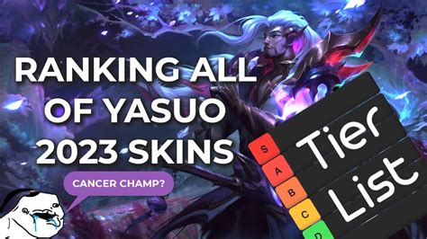 Ranking EVERY Yasuo The Cancer Skin 2023 In League Of Legends