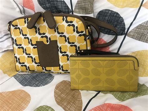 Orla Kiely Shadow Irish And Sixties Lunch Leather Flat Zip Wallet