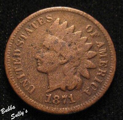 1871 Indian Head Cent VG Details EBay