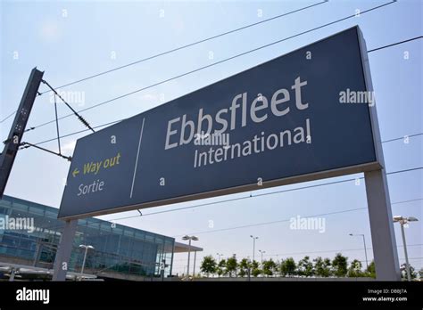 Ebbsfleet International Train Station Platform Sign For Eurostar