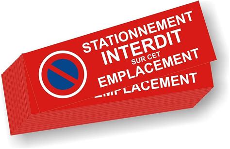 Autocollants Voiture Mal Gar E Stickers Interdiction De Stationner