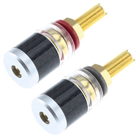 ELECAUDIO BP 207 Binding Posts Carbon Gold Plated 24K Ø5 5mm