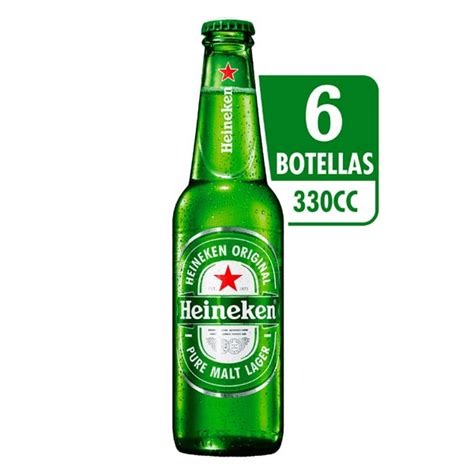 Pack 6 Unidades Cerveza Lager Heineken 0 0 Sin Alcohol Botella 330cc