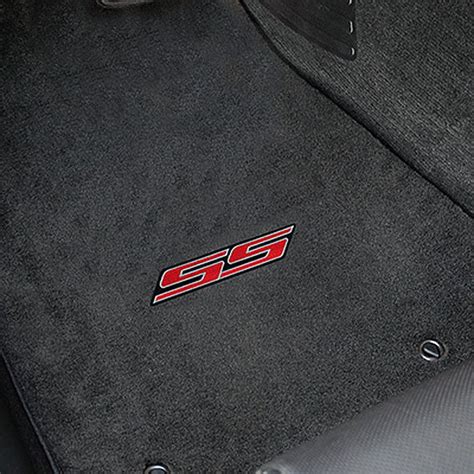 Lloyd Mats® 620005 Velourtex™ Custom Fit 1st And 2nd Row Ebony Floor Mats With Ss Logo