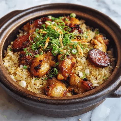 cantonese claypot chicken rice  chinese sausage  comforting