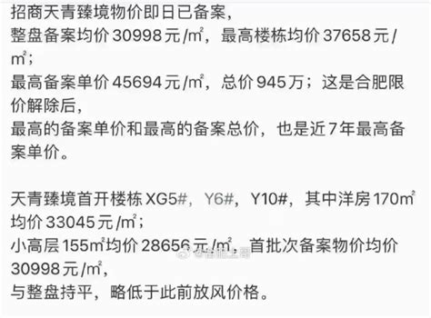 新地王诞生，房价超45万平，二手房库存10万复盘2023年合肥楼市｜合肥楼市年终备忘录合肥市二手房地王新浪新闻