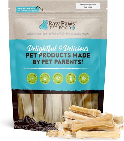 Raw Paws 4 Inch Compressed Rawhide Bones For Dogs 20