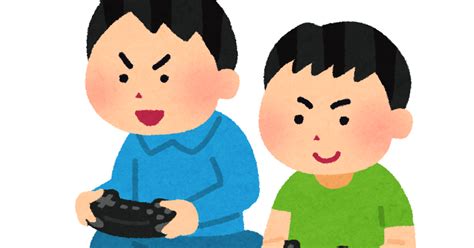 据置型ゲーム機で遊ぶ子供達のイラスト かわいいフリー素材集 いらすとや