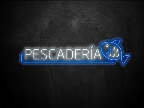 Neon Led Pescadería Personalizado Tienda Vinilos PUBLIPAUL