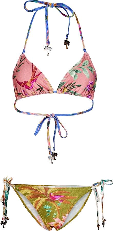 Zimmermann Tropicana Floral Triangle Bikini Set ShopStyle Two Piece