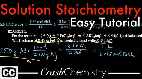 Solution Stoichiometry Tutorial How To Use Molarity Problems