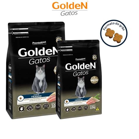 Ração Gato Idoso - Ração Golden Gatos Senior Sabor Frango Para Gato Idoso Castrado ( Acima ...