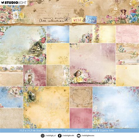 Studio Light - JMA Collection - Wild & Free - Design Paperpad - Background Designs | HobbyVision