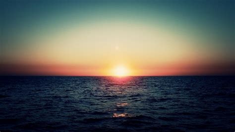 Wallpaper Sunlight Sunset Sea Sky Sunrise Evening Coast Sun