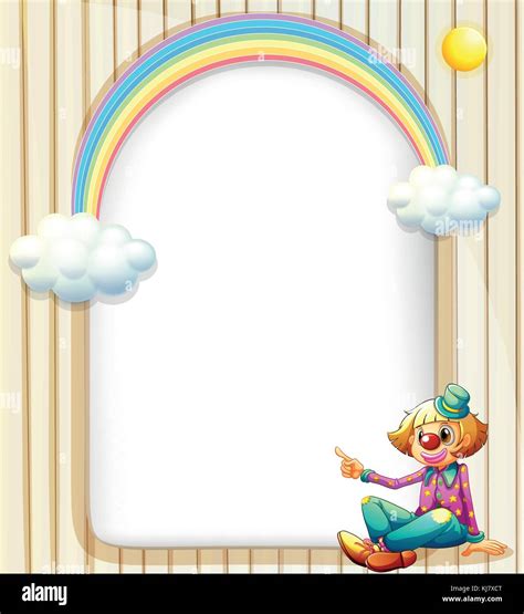 Illustration Of An Empty Surface With A Female Clown Stock Vector Image