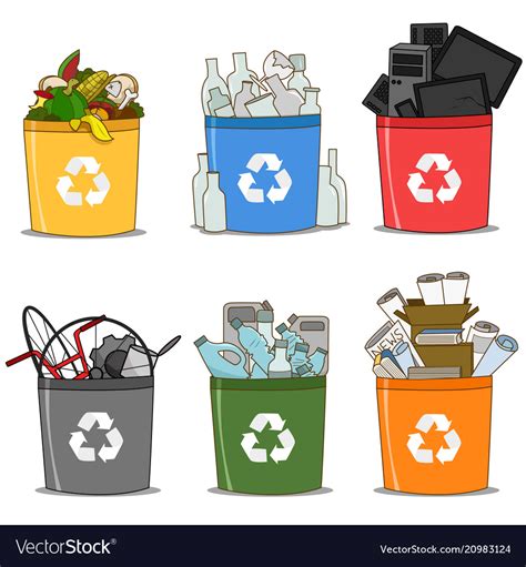 Colorful recycle bin Royalty Free Vector Image