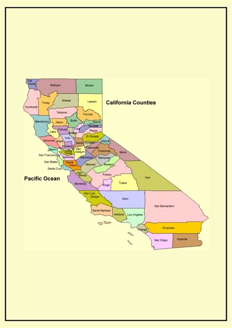 California County Map Map Of California Counties And Cities