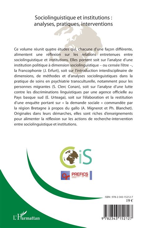 CAHIERS INTERNATIONAUX DE SOCIOLINGUISTIQUE N13 Sociolinguistique Et