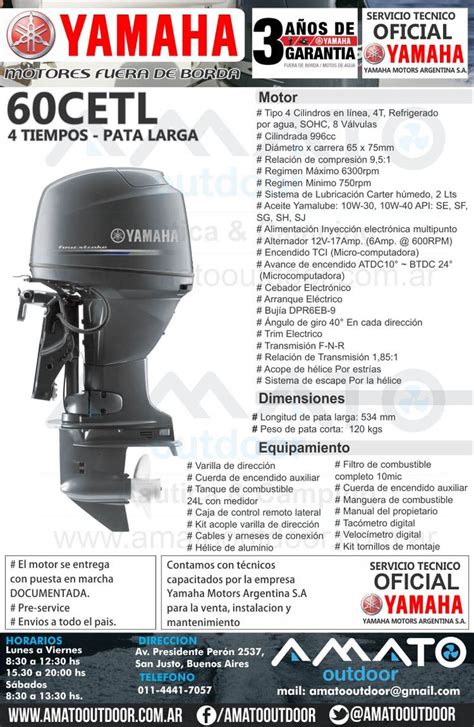 An Advertisement For A Yamaha Outboard Motor In Spanish And English