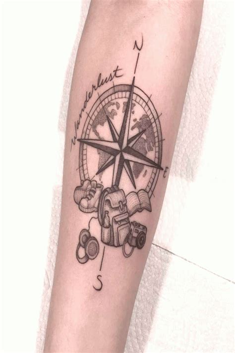 70 Compass Tattoos For Wanderlust Warriors Straight Blasted 70 Compass Tattoos For Wanderl