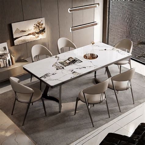 Ass Comfort Zone Rock Slab Rectangular Dining Table And Chairs