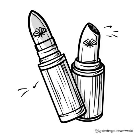 Lipstick Coloring Pages Free And Printable