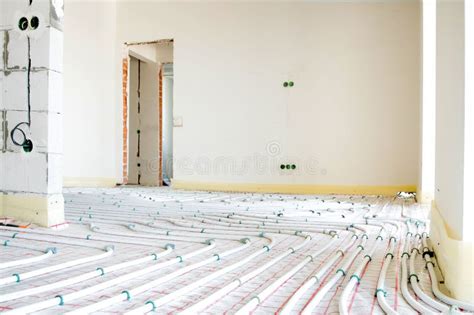 Installation of Underfloor Heating Pipes for Water Heating. Heating Systems. Pipes for ...