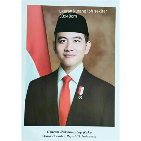 Jual Poster gambar wakil presiden republik indonesia gibran rakabuming raka | Shopee Indonesia