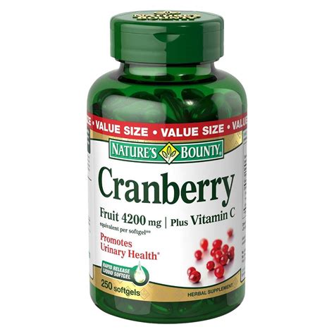 Nature S Bounty Cranberry With Vitamin C Mg Rapid Release