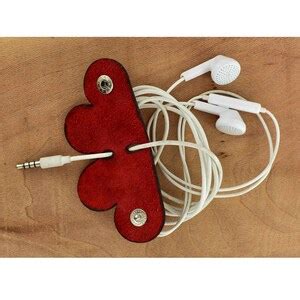 Heart Shaped Cord Organizer Pattern Headphone Cord Wrap Template Cord