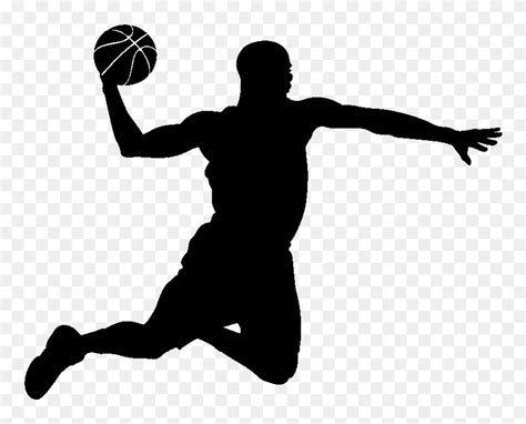 Basketball Silhouette Clip Art Black And White